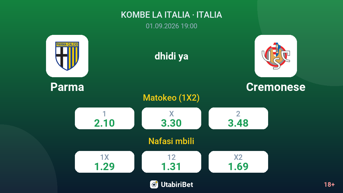 Parma vs Cremonese — odds