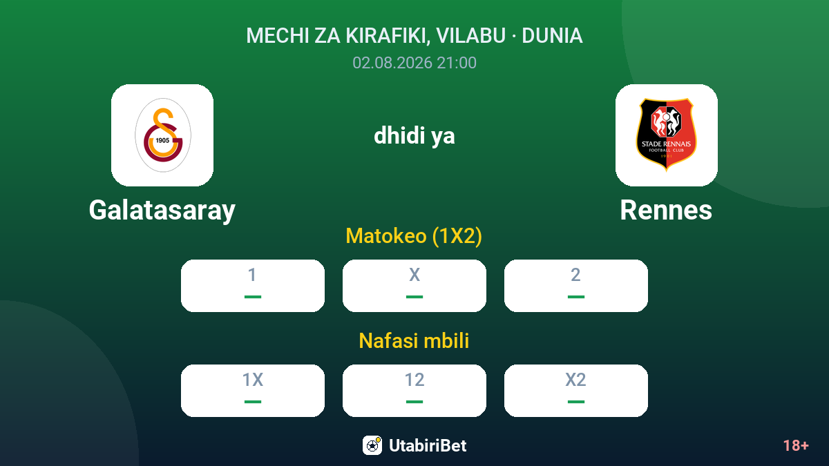 Galatasaray dhidi ya Rennes — odds