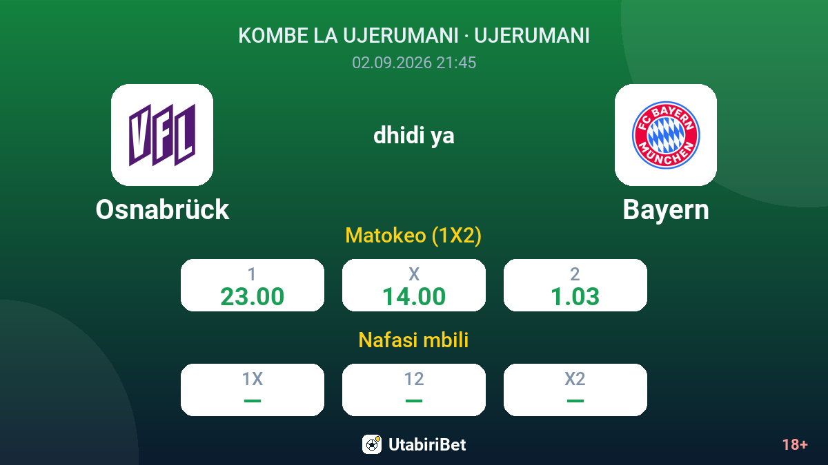 Osnabrück vs Bayern — odds
