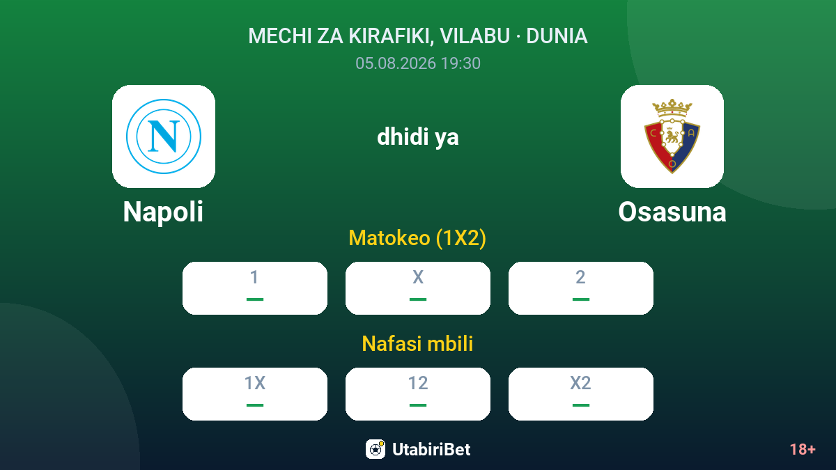 Napoli dhidi ya Osasuna — odds