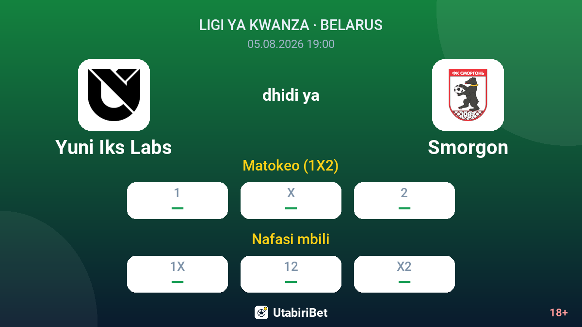 Yuni Iks Labs dhidi ya Smorgon — odds