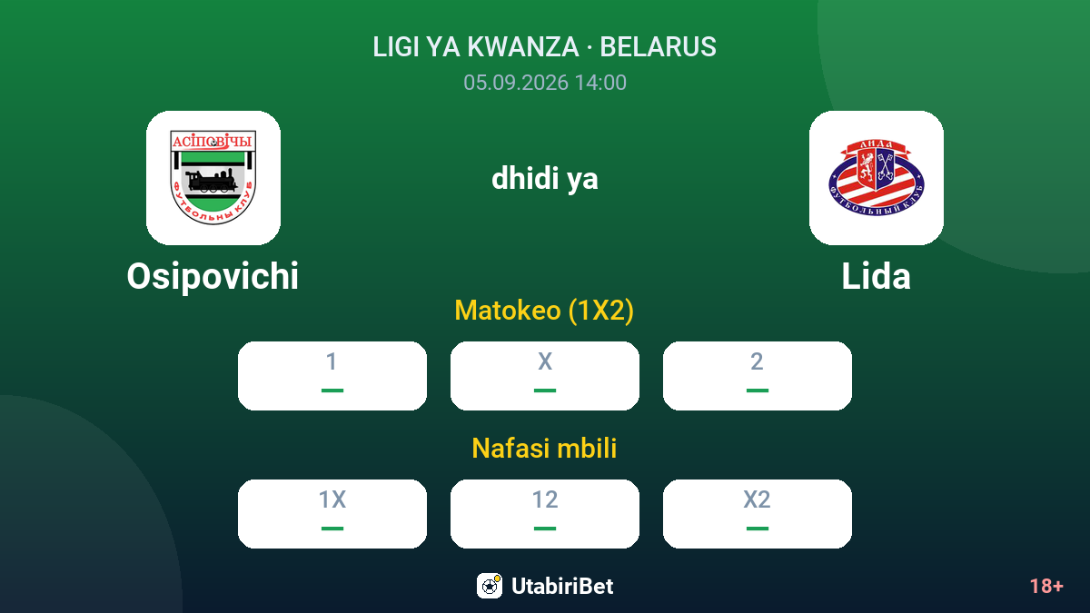 Osipovichi vs Lida — odds