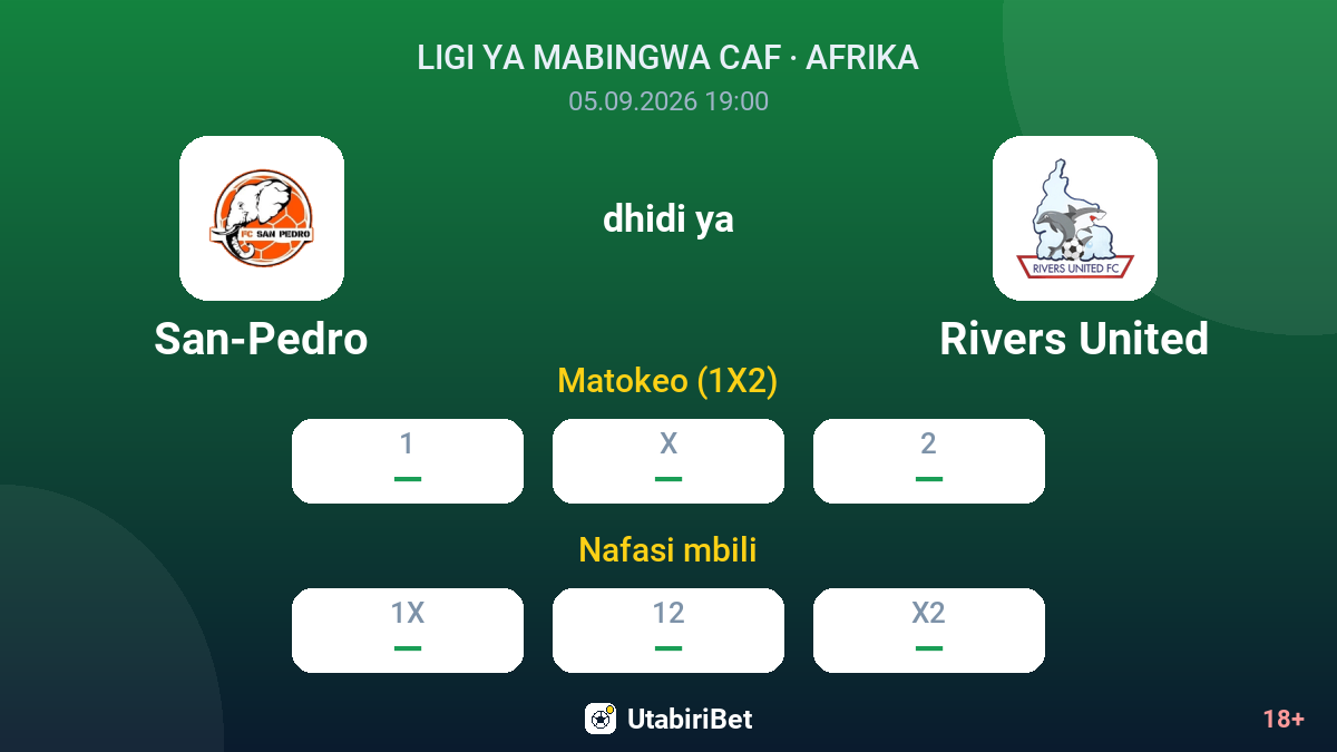 San-Pedro vs Rivers United — odds