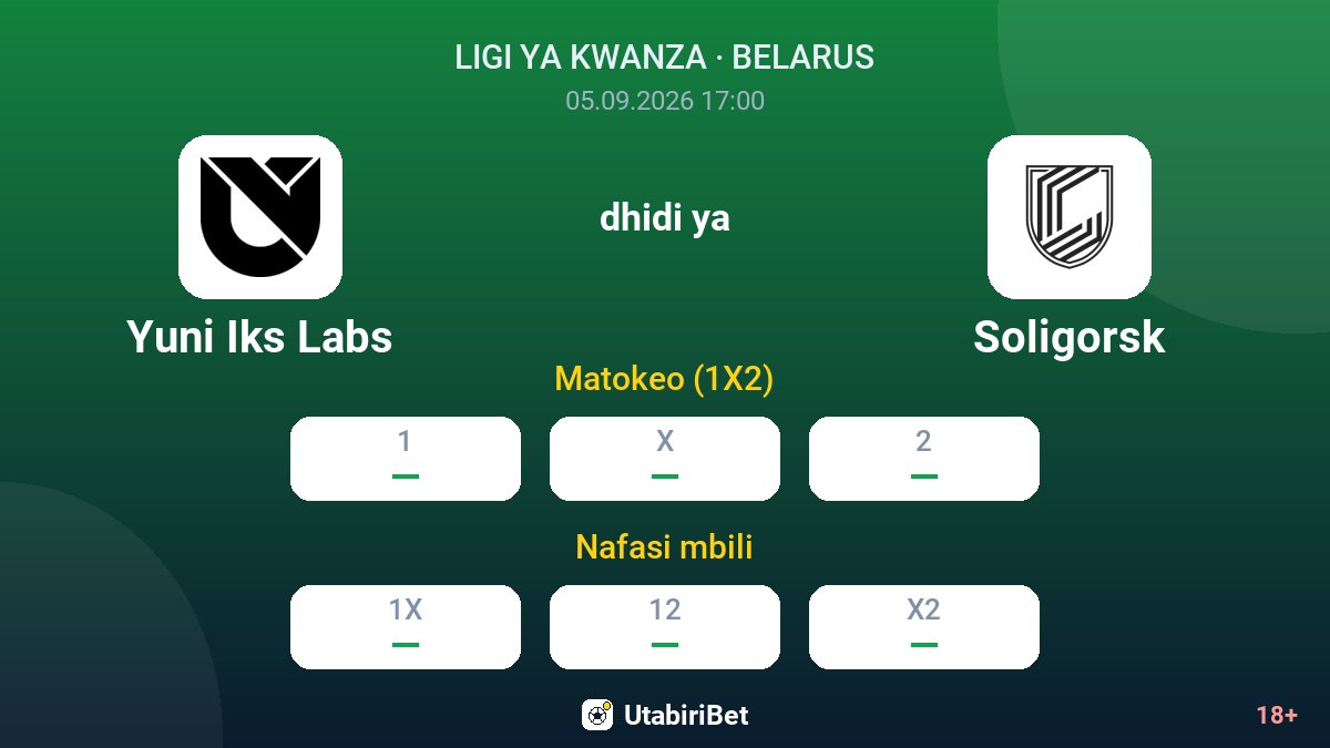 Yuni Iks Labs vs Soligorsk — odds