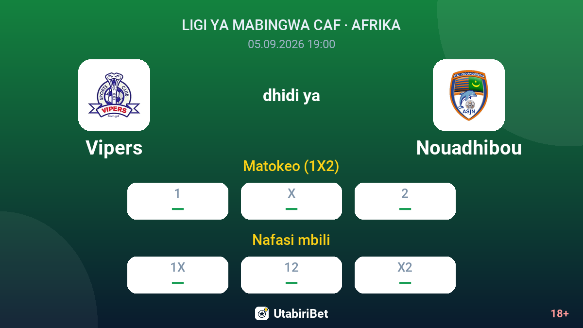 Vipers vs Nouadhibou — odds