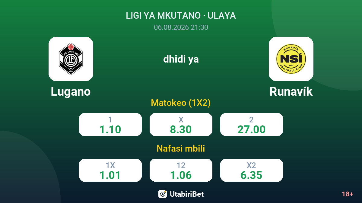 Lugano dhidi ya Runavík — odds