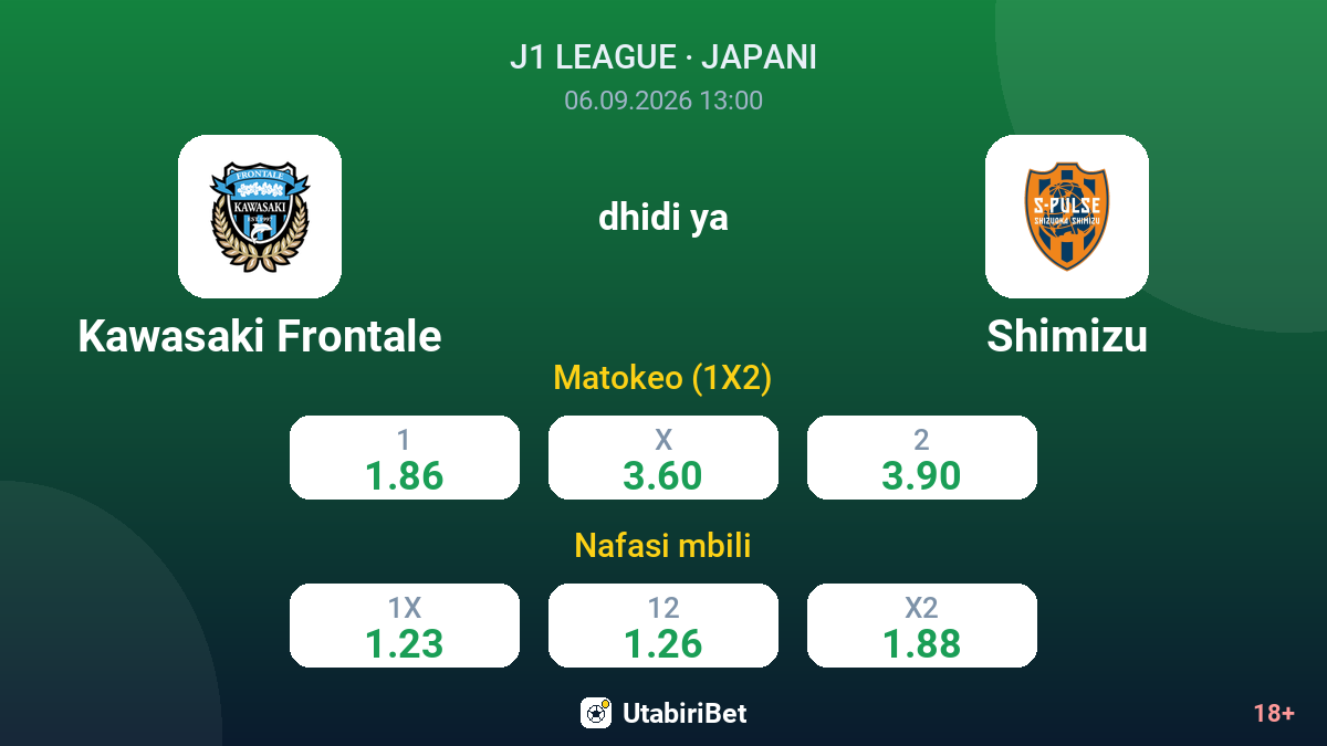 Kawasaki Frontale vs Shimizu — odds