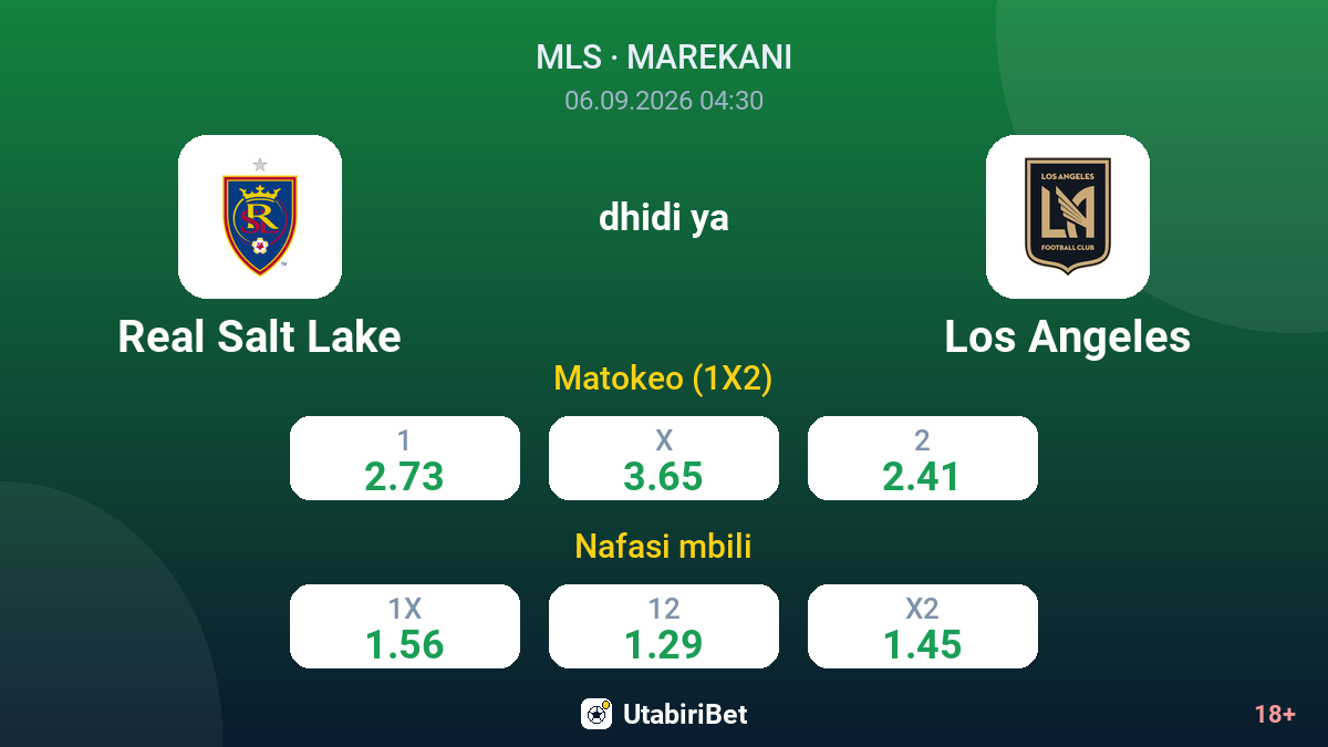 Real Salt Lake vs Los Angeles — odds