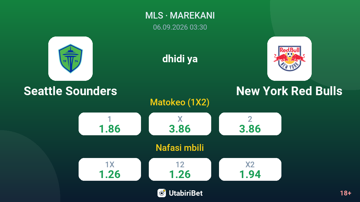 Seattle Sounders vs New York Red Bulls — odds
