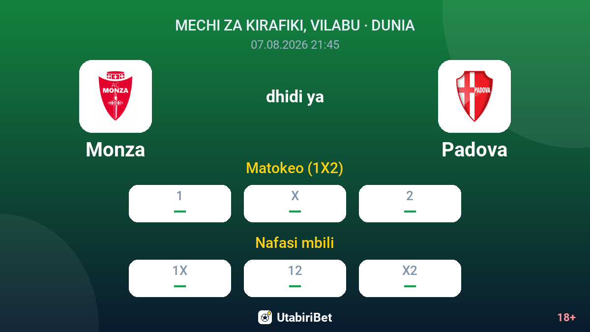 Monza vs Padova — odds