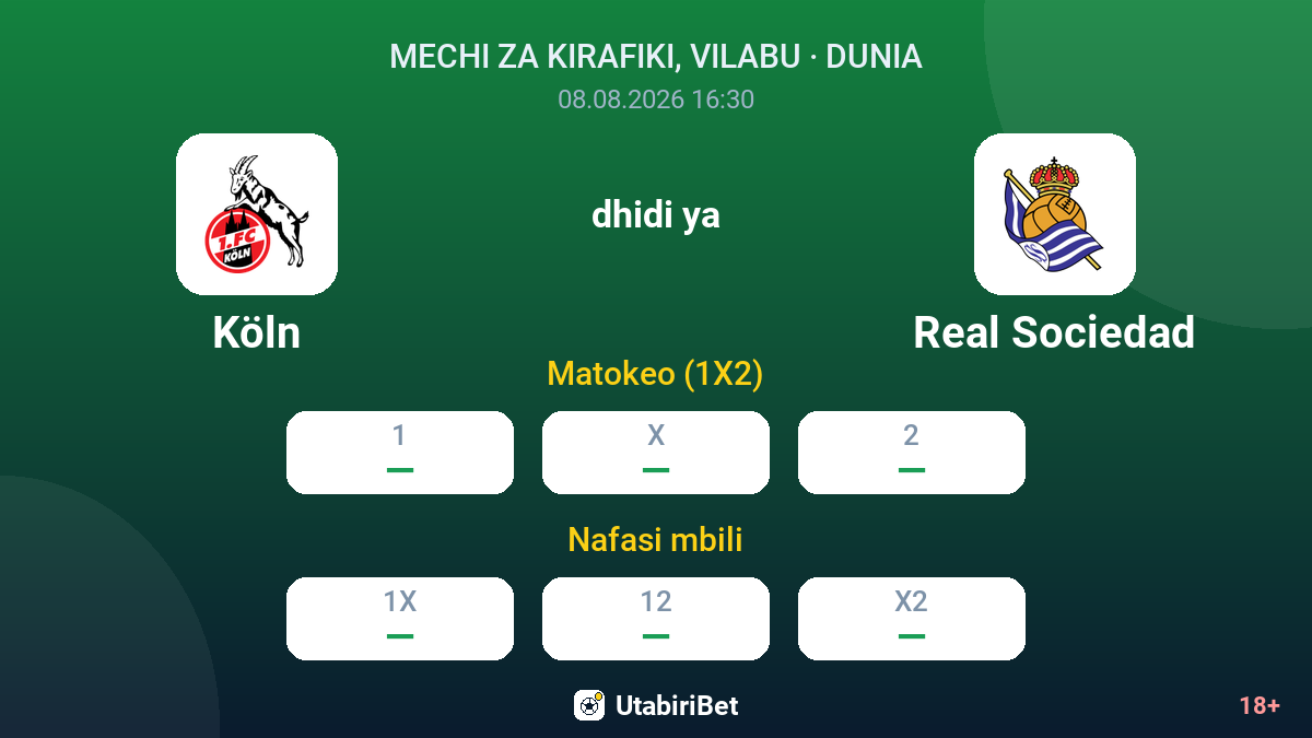 Köln vs Real Sociedad — odds