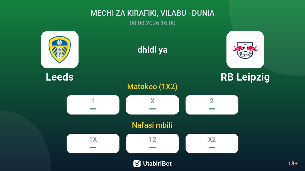 Leeds vs RB Leipzig — odds