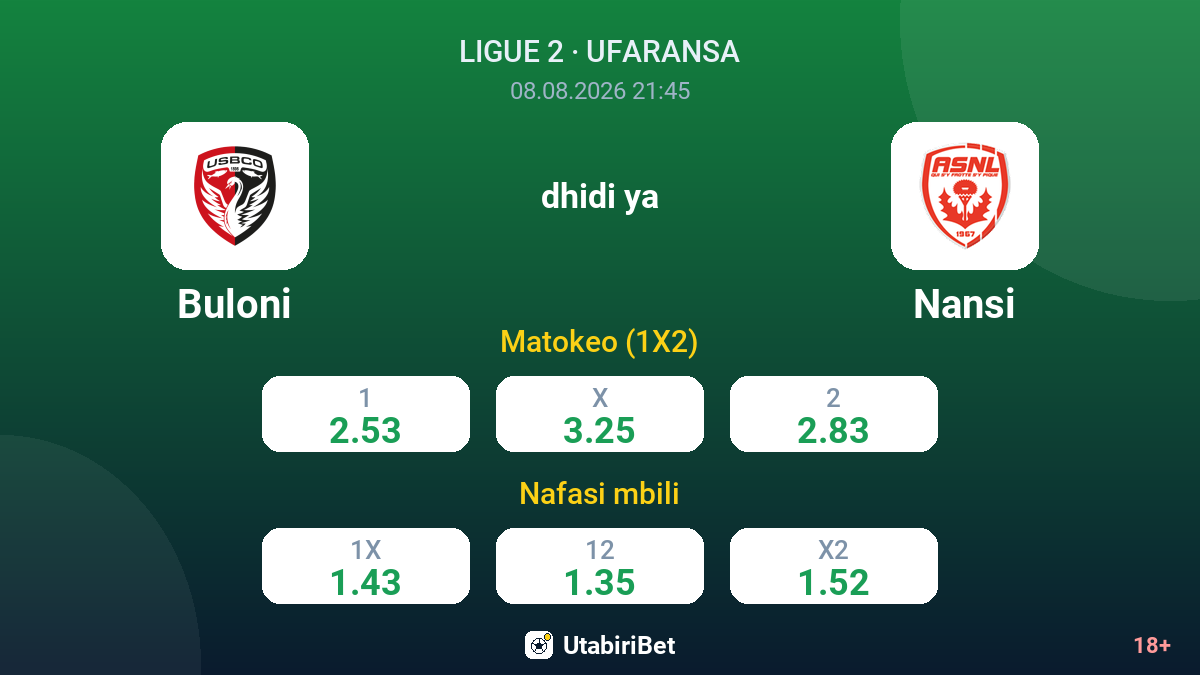 Buloni vs Nansi — odds