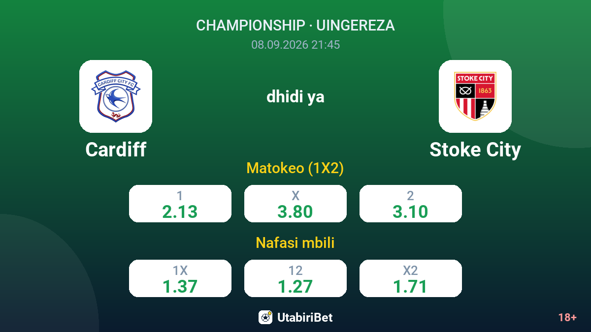 Cardiff vs Stoke City — odds