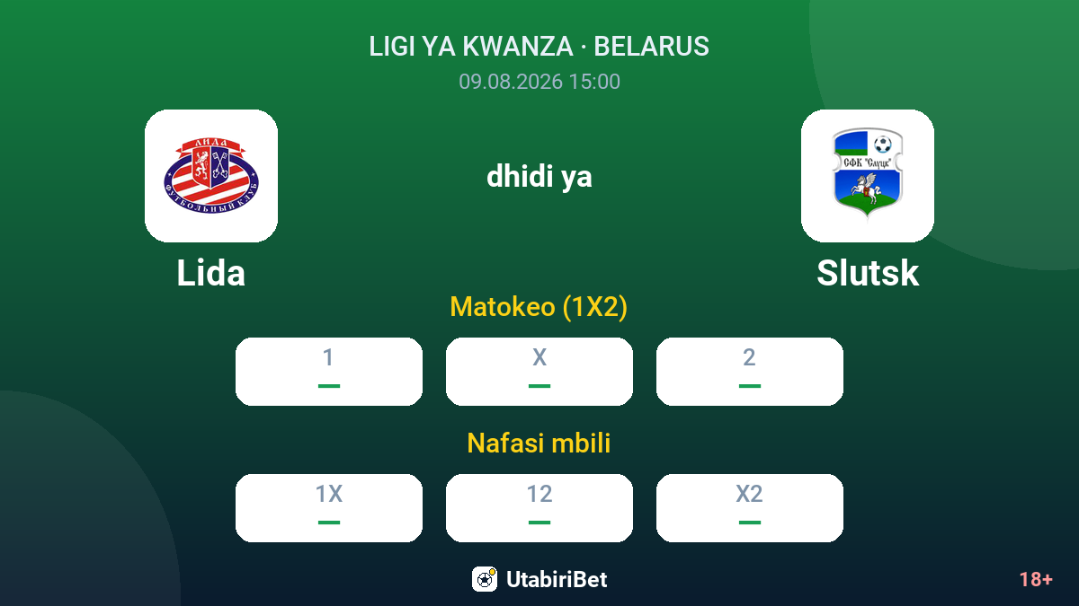 Lida vs Slutsk — odds