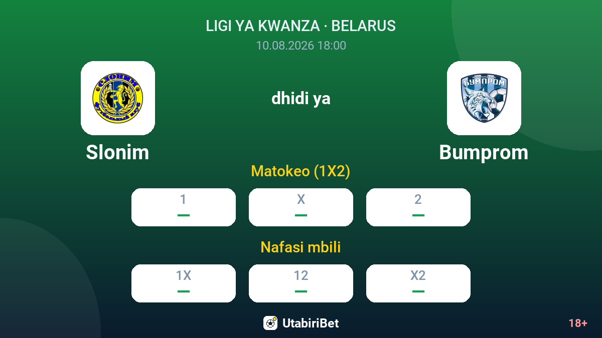 Slonim vs Bumprom — odds