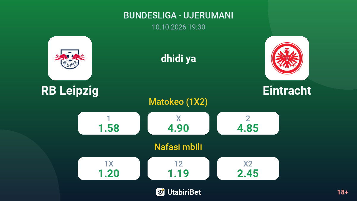 RB Leipzig vs Eintracht — odds
