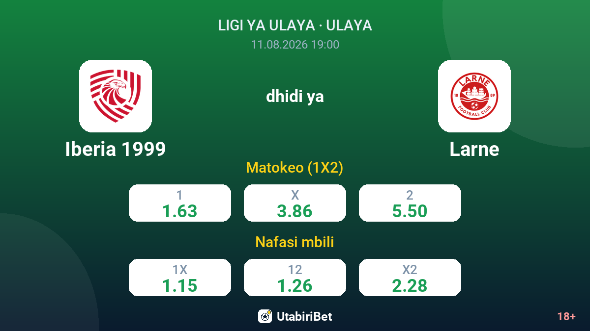 Iberia 1999 vs Larne — odds
