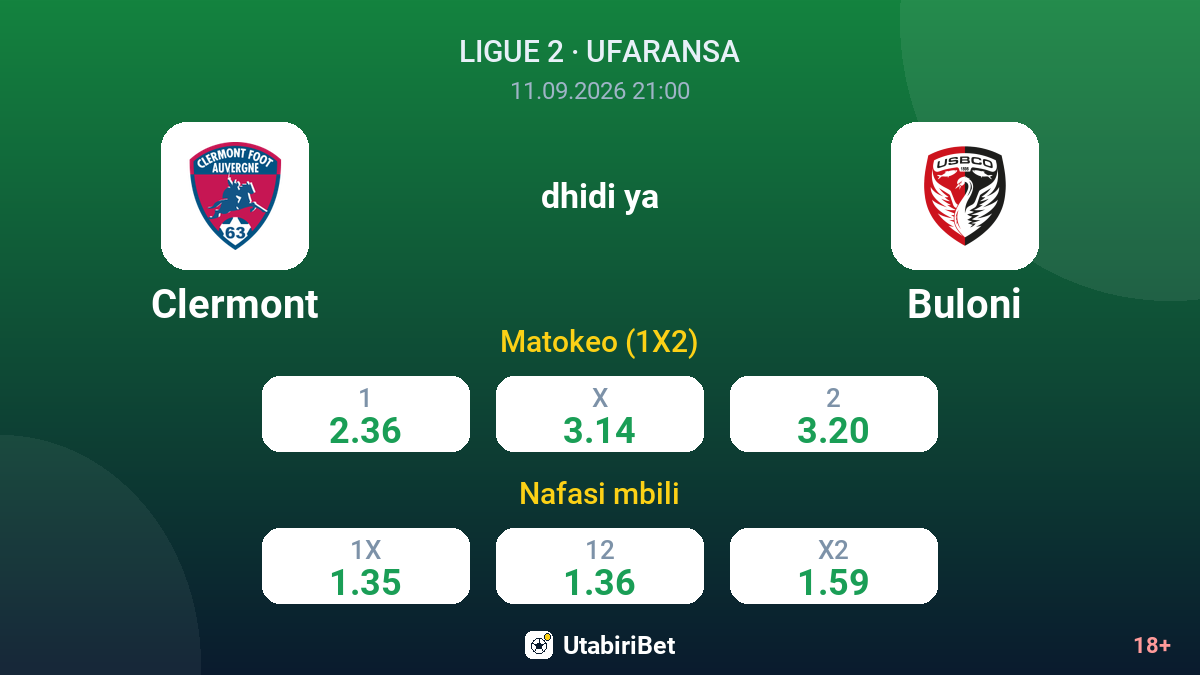 Clermont vs Buloni — odds