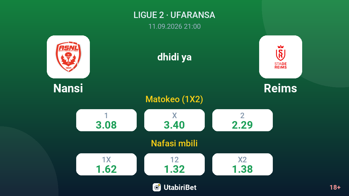 Nansi vs Reims — odds
