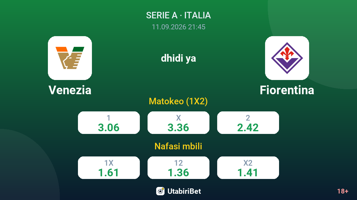 Venezia vs Fiorentina — odds