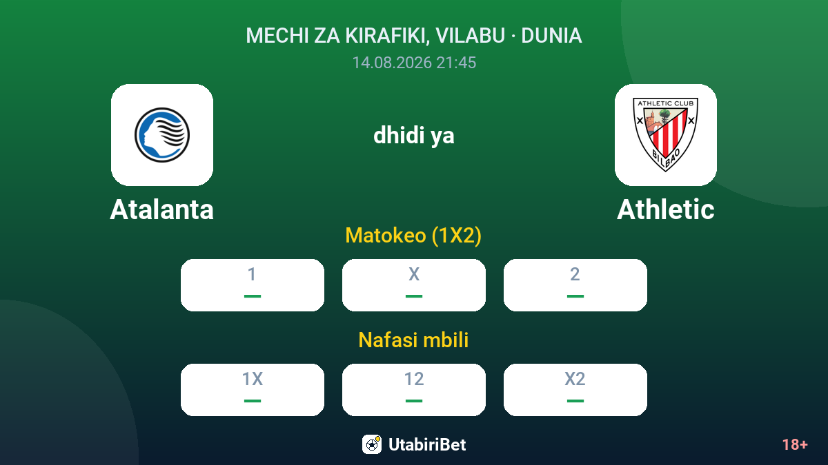 Atalanta vs Athletic — odds