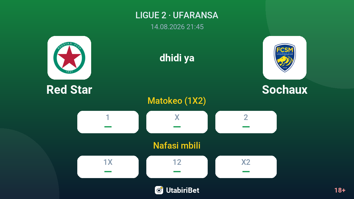 Red Star vs Sochaux — odds
