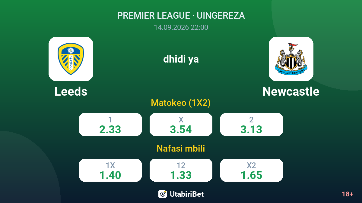 Leeds vs Newcastle — odds