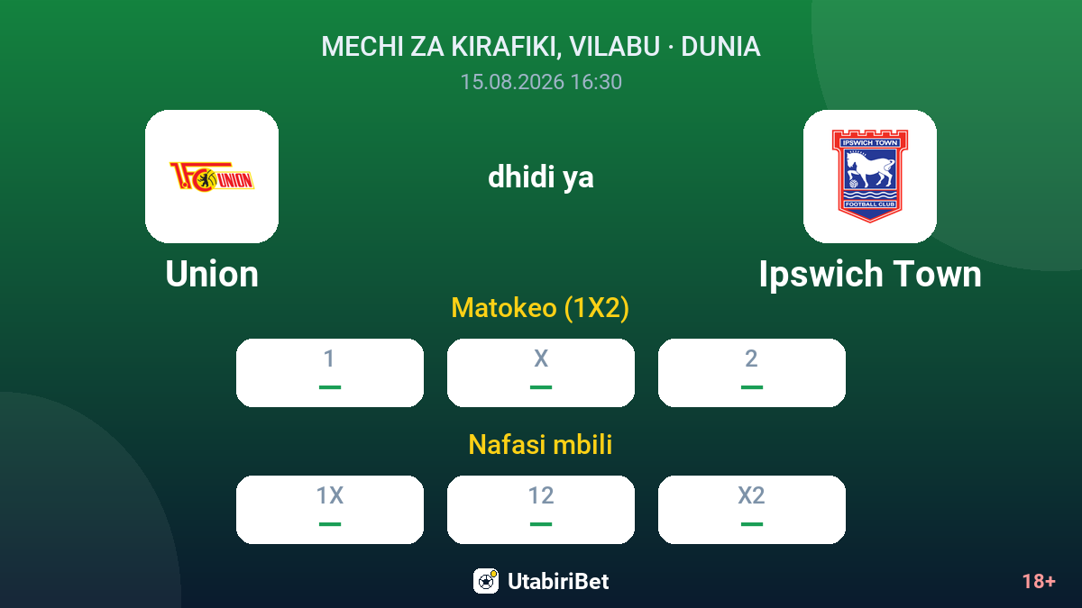Union vs Ipswich Town — odds