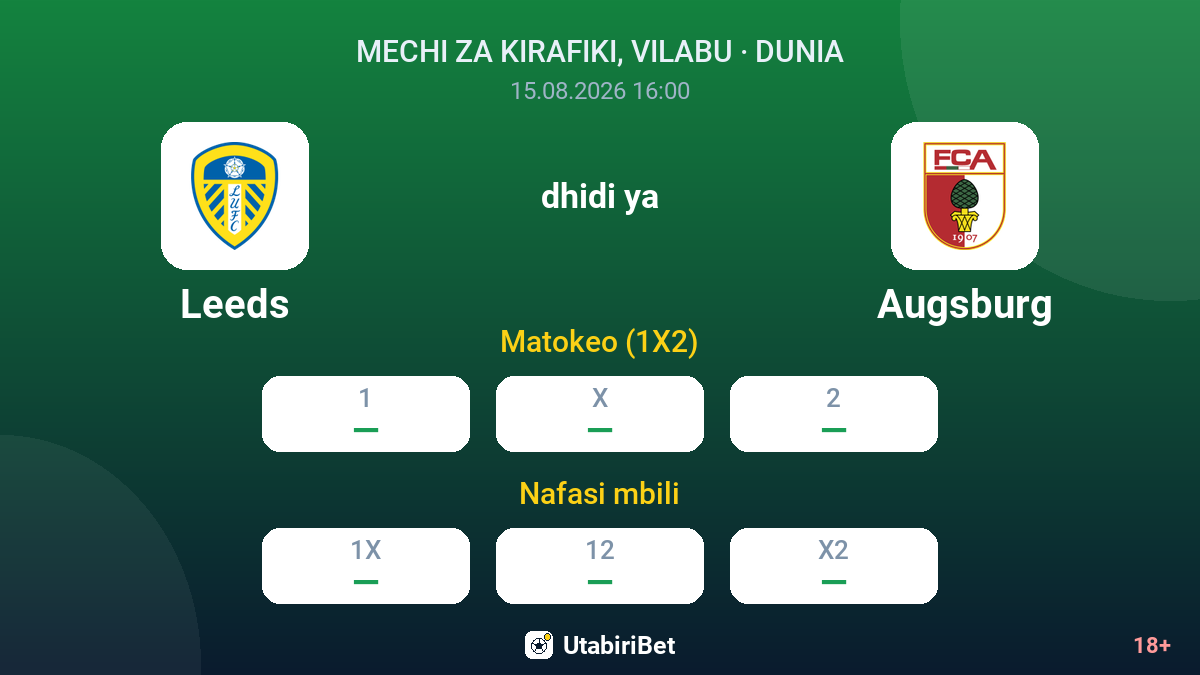 Leeds vs Augsburg — odds
