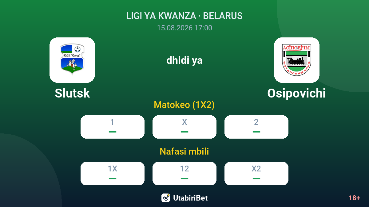 Slutsk vs Osipovichi — odds