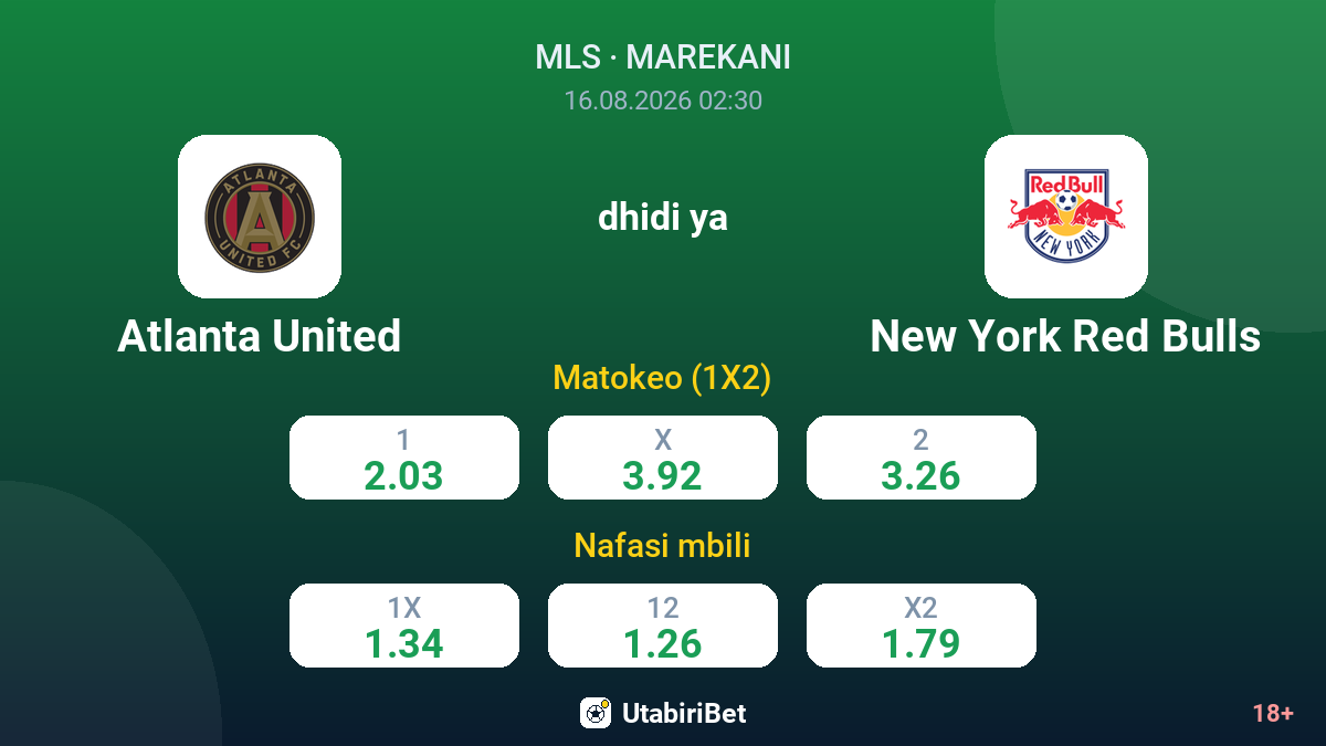 Atlanta United vs New York Red Bulls — odds