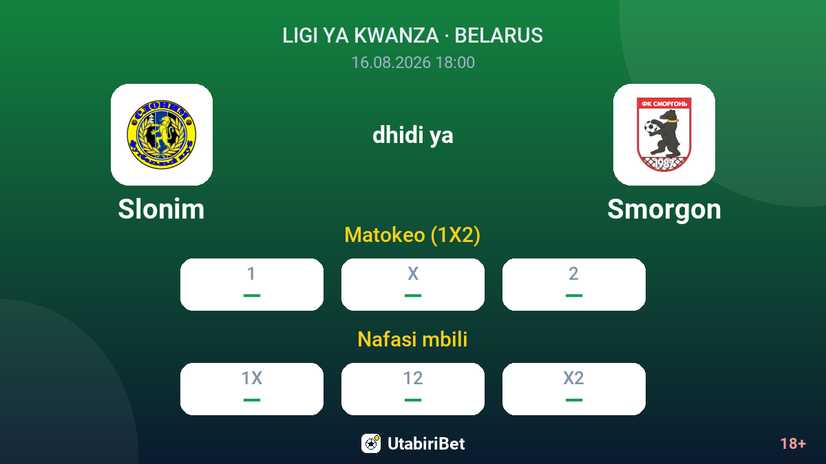 Slonim vs Smorgon — odds