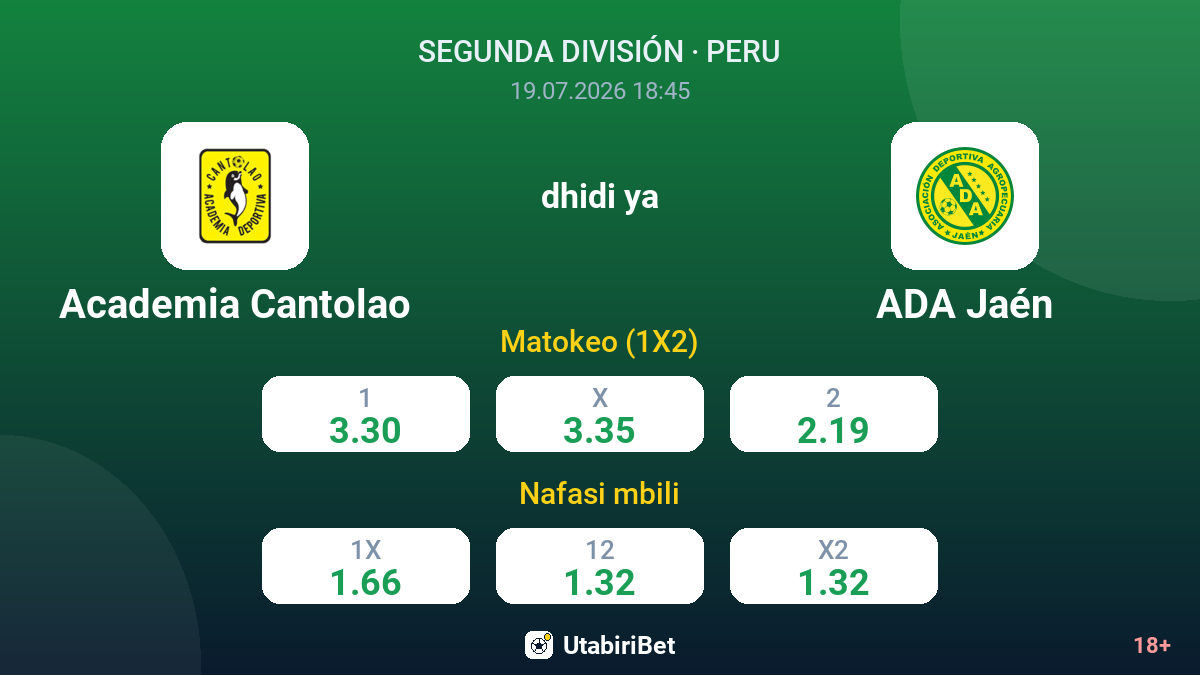 Academia Cantolao dhidi ya ADA Jaén — odds