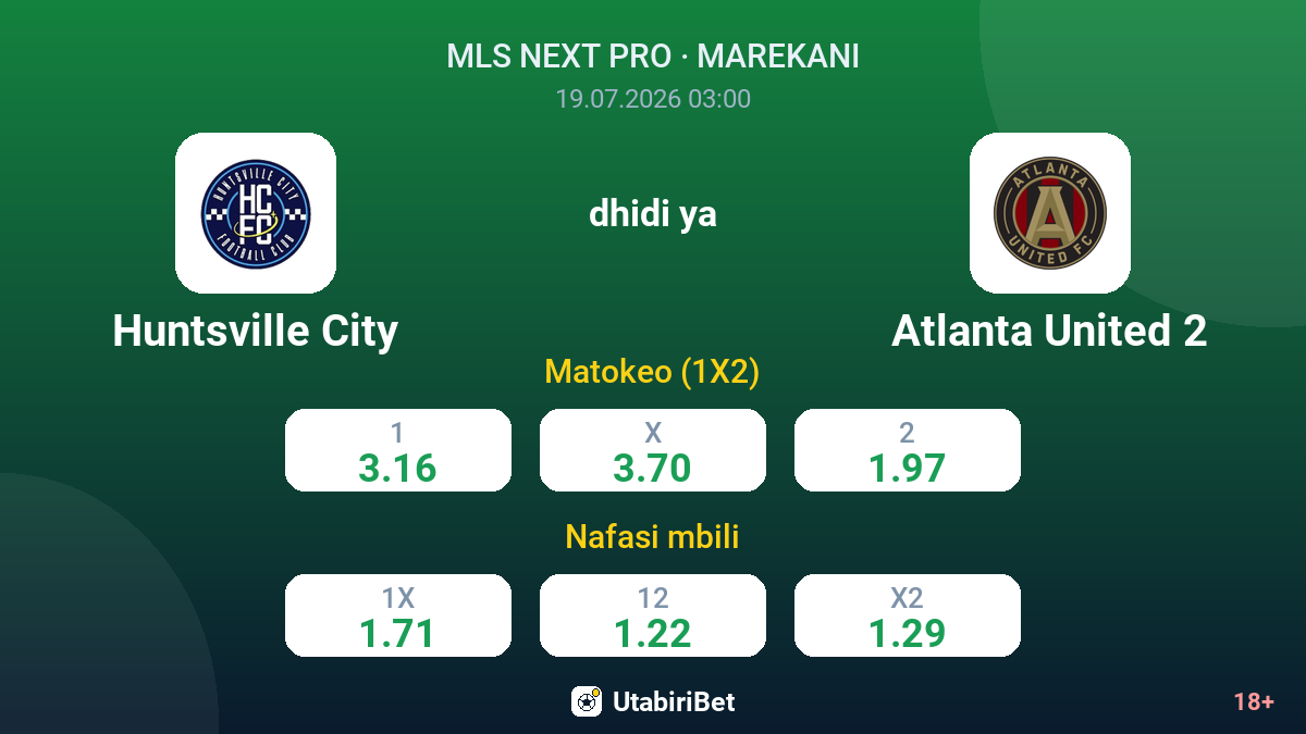 Huntsville City dhidi ya Atlanta United 2 — odds
