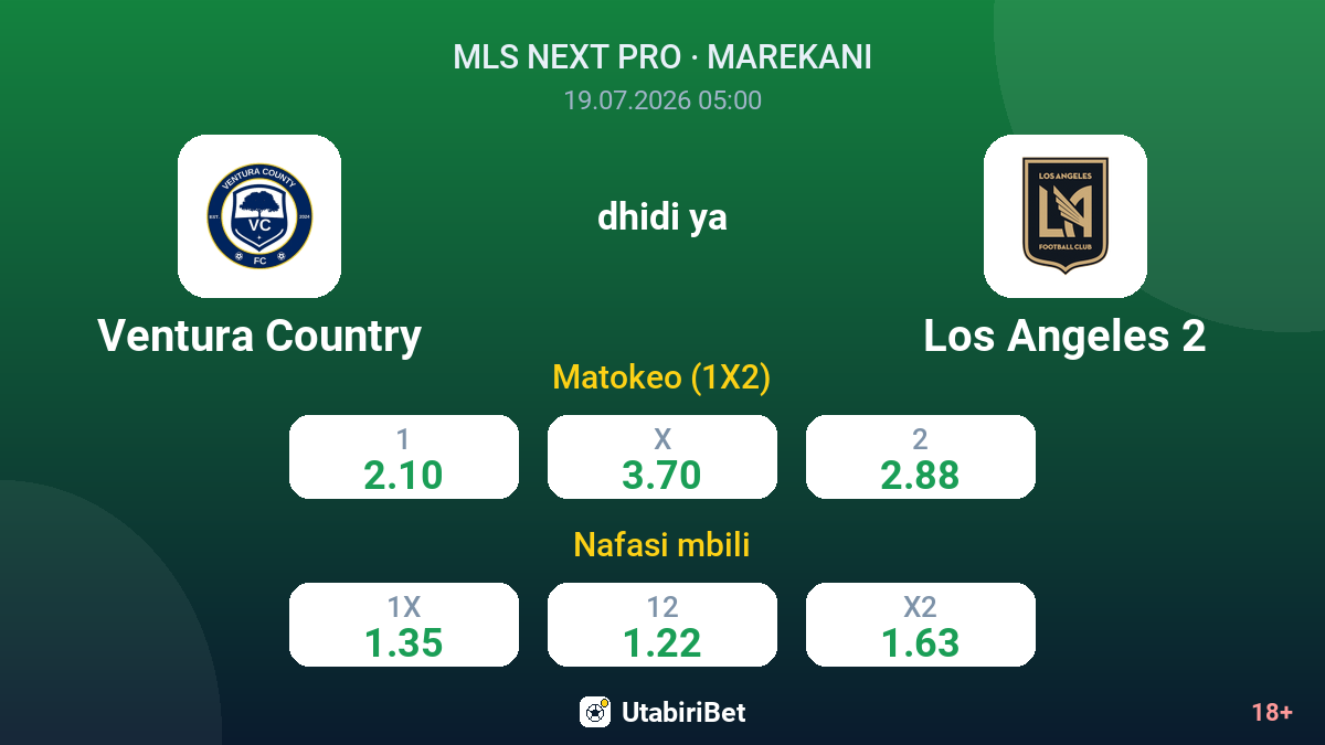 Ventura Country dhidi ya Los Angeles 2 — odds