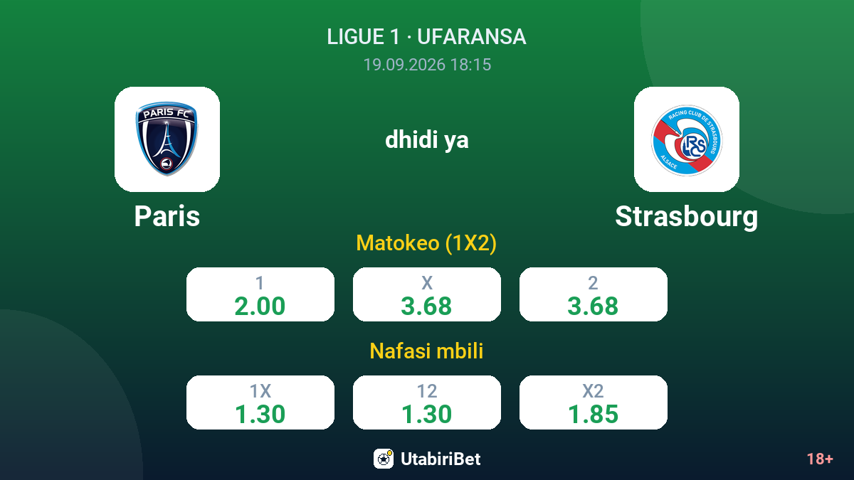 Paris vs Strasbourg — odds