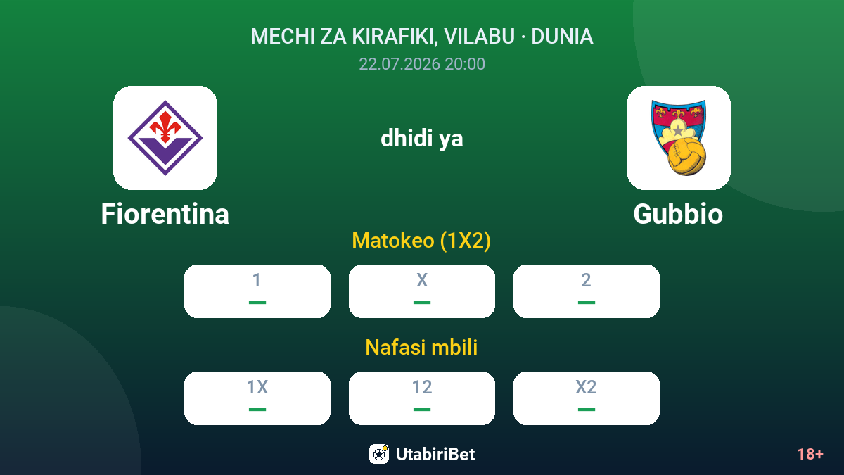 Fiorentina dhidi ya Gubbio — odds