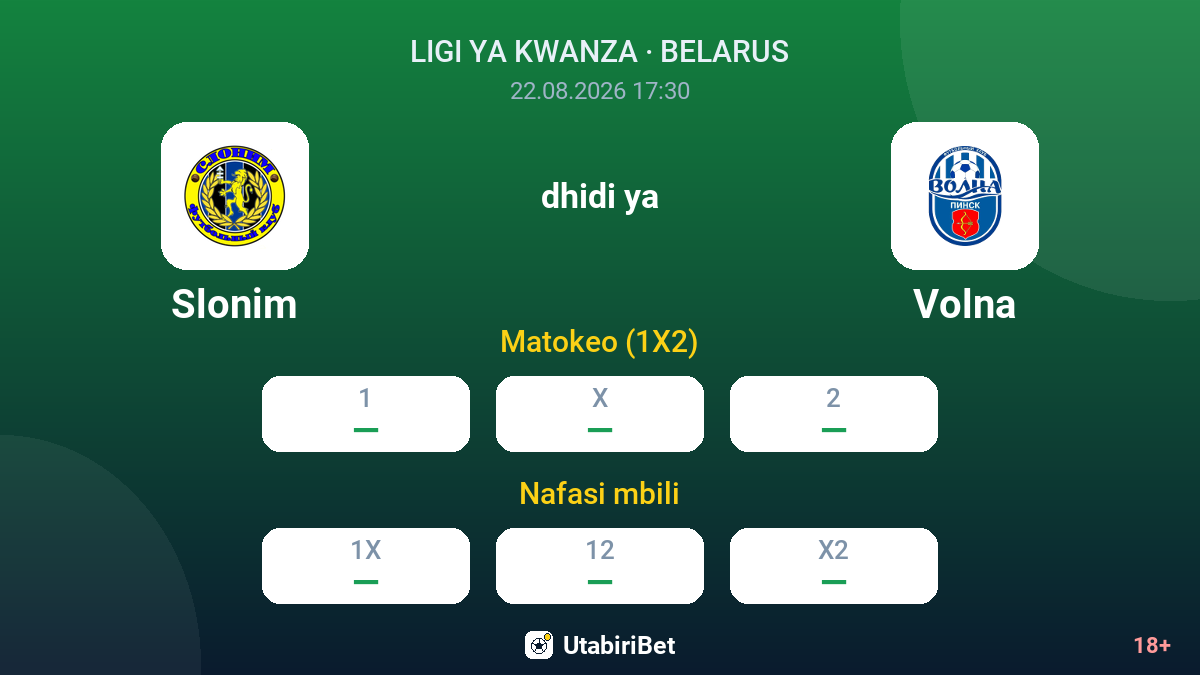Slonim vs Volna — odds