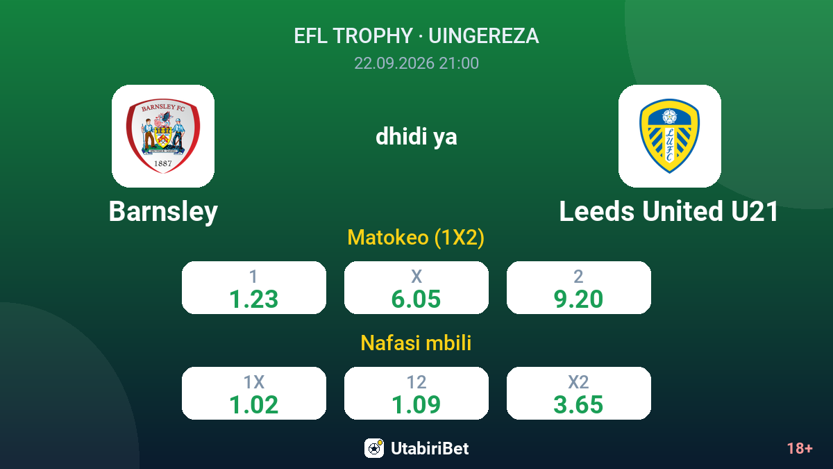 Barnsley vs Leeds United U21 — odds