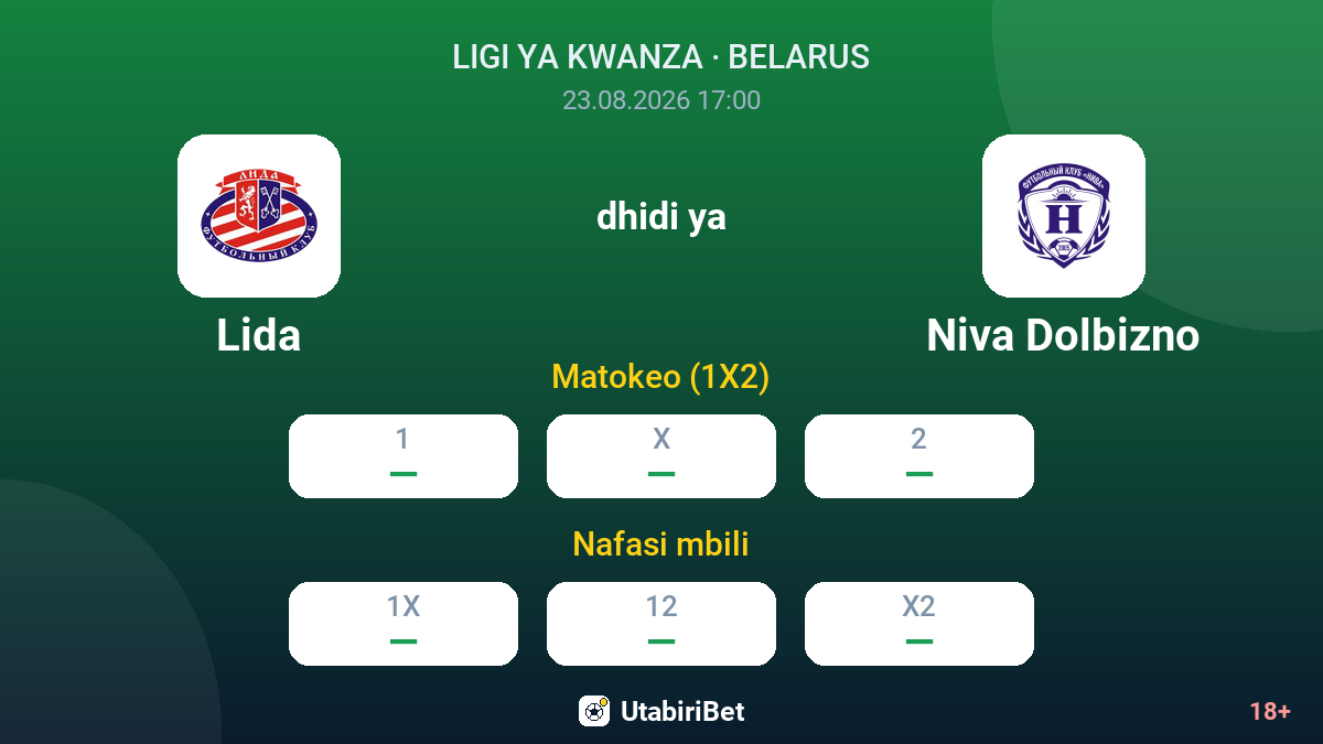 Lida vs Niva Dolbizno — odds
