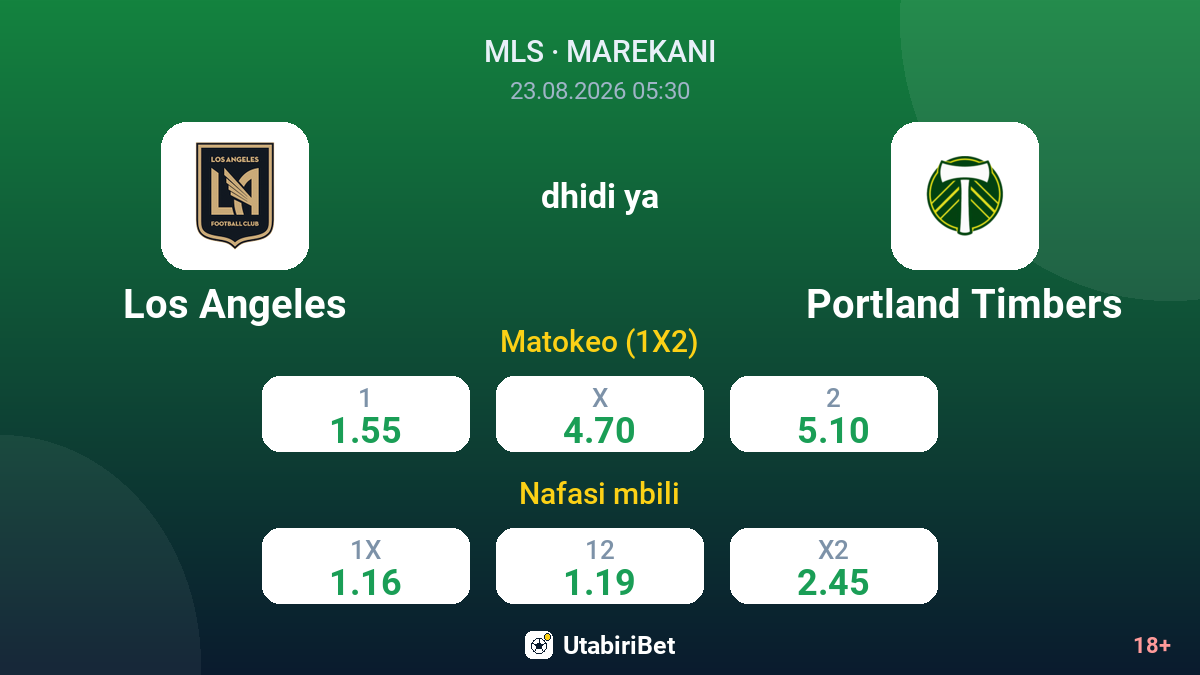 Los Angeles vs Portland Timbers — odds