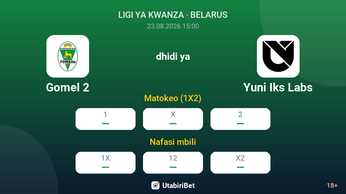 Gomel 2 vs Yuni Iks Labs — odds