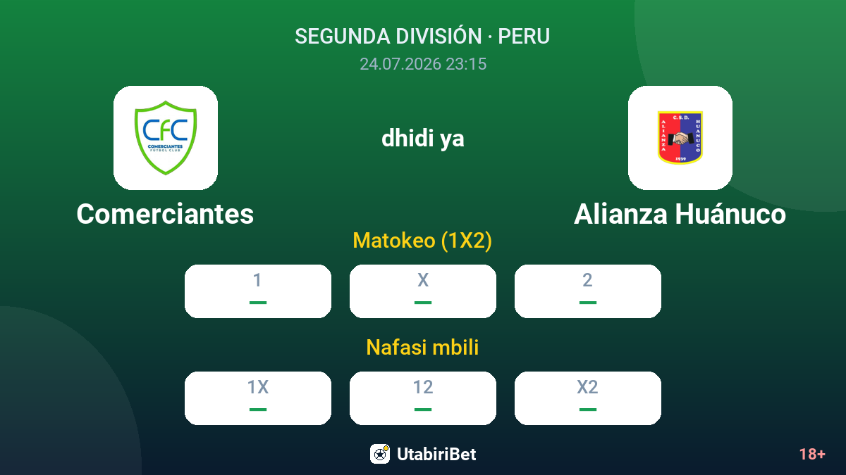 Comerciantes dhidi ya Alianza Huánuco — odds