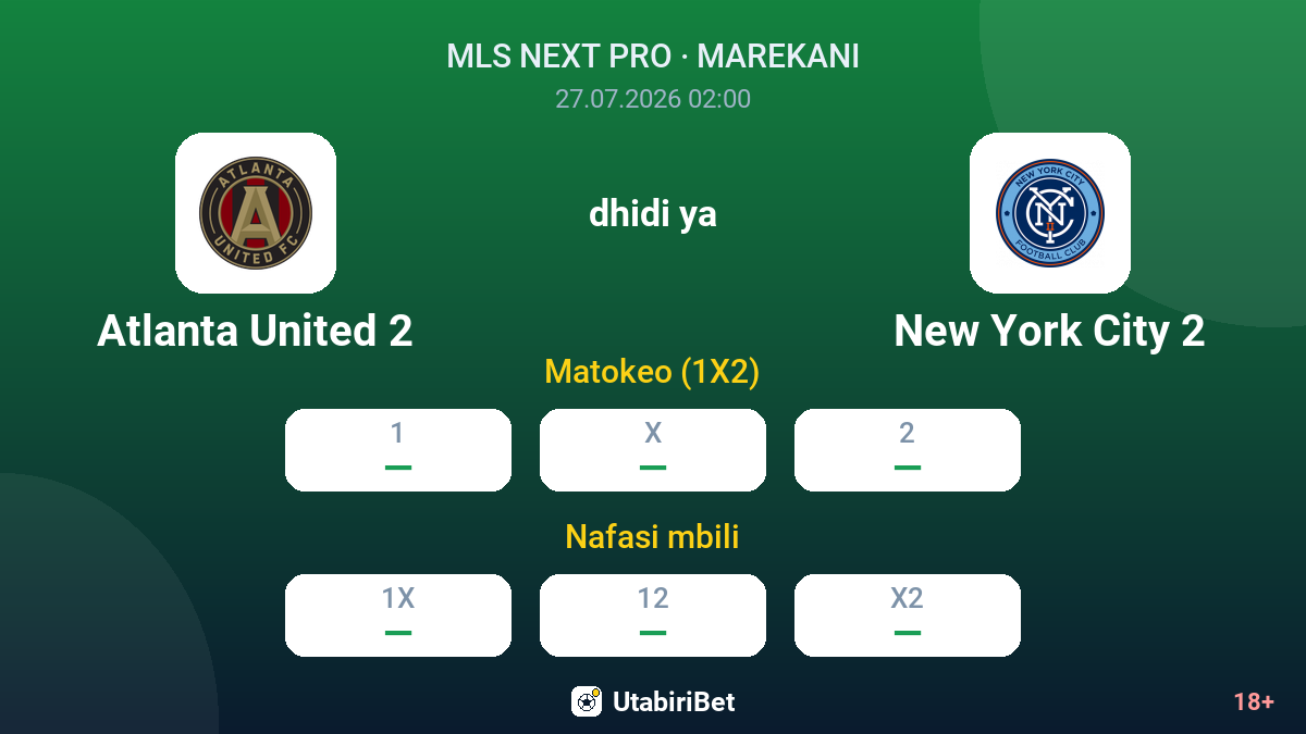 Atlanta United 2 dhidi ya New York City 2 — odds