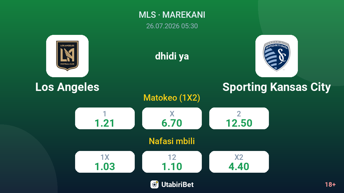 Los Angeles dhidi ya Sporting Kansas City — odds