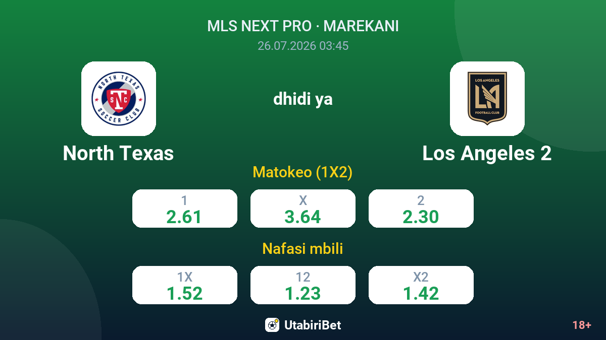 North Texas dhidi ya Los Angeles 2 — odds