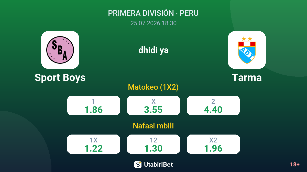 Sport Boys dhidi ya Tarma — odds