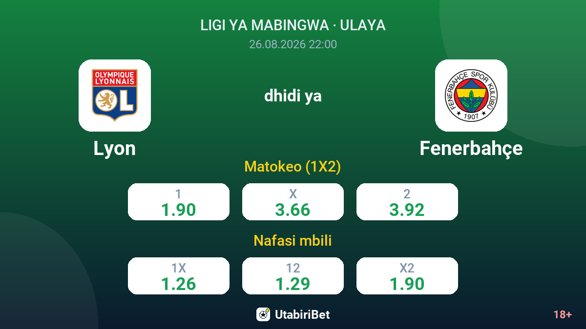 Lyon vs Fenerbahçe — odds