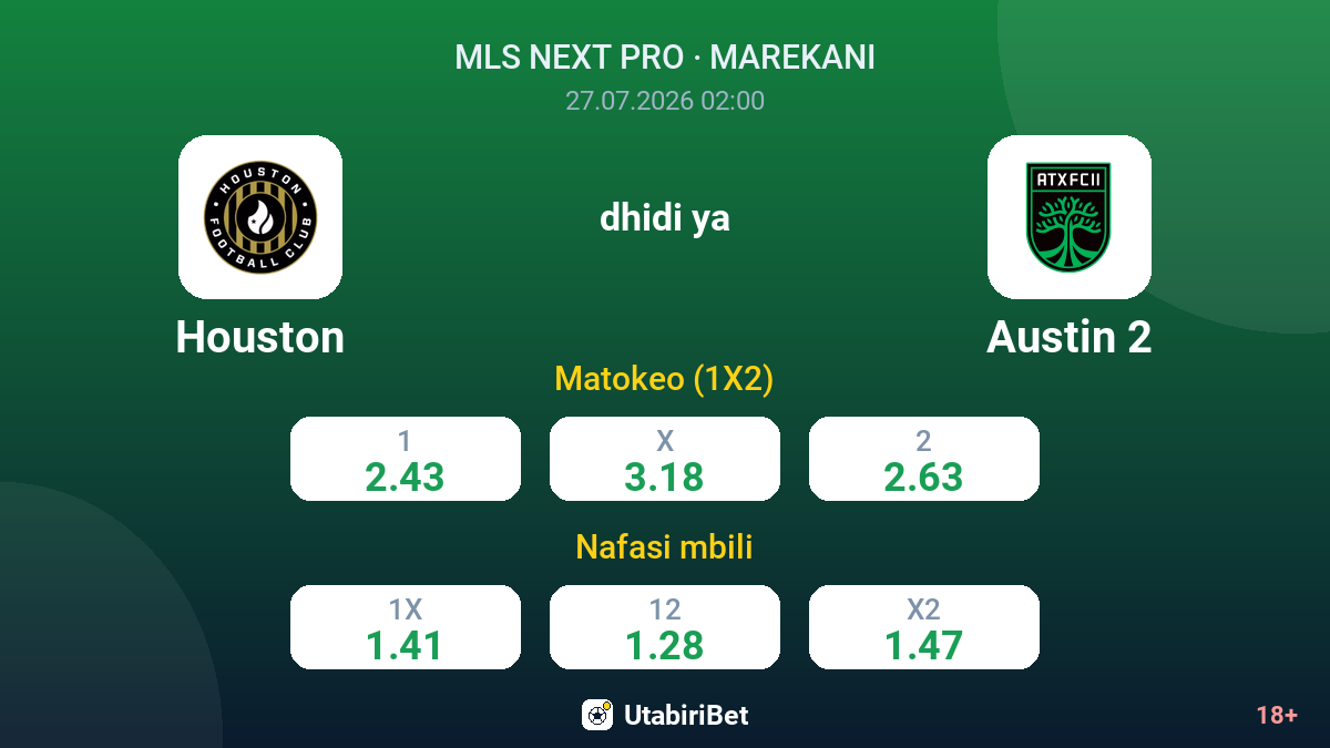 Houston dhidi ya Austin 2 — odds